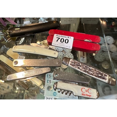 700 - Collection of Pen Knifes Incl James Barber Sheffield, Mother Of Pearl Handled etc