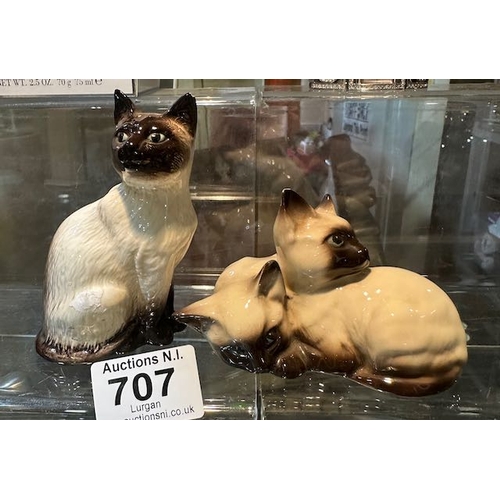 707 - Beswick Kittens + Beswick Cat