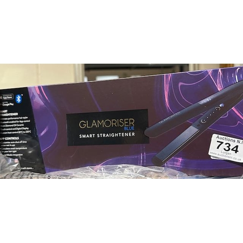 734 - Glamoriser Smart straightener - Box Sealed