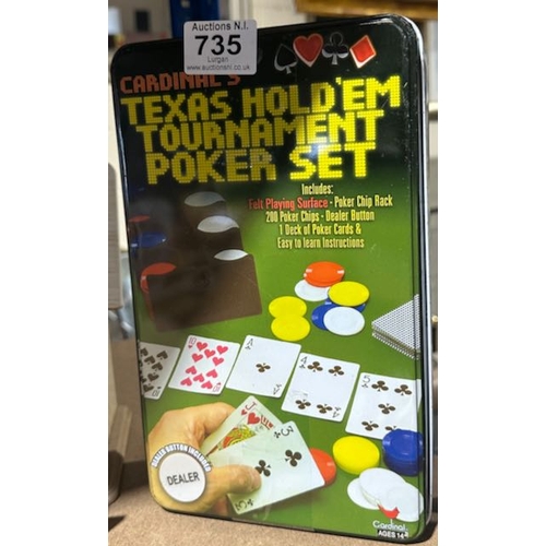 735 - Texas Poker Set In Tin