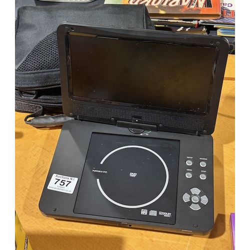 757 - Portable DVD player In Carry Case