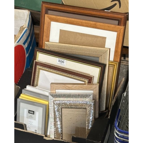 806 - Large Box Of Assorted Frames