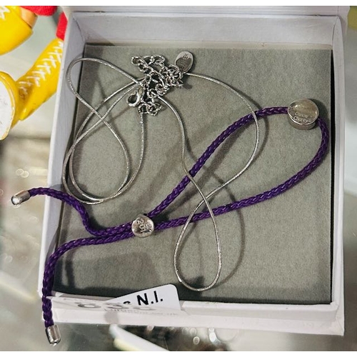 838 - Belleek Living Necklace + Royal Marsden Adjustable Bracelet