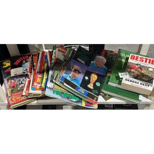 879 - large Lot of George Best Books & Collectable Football Programmes