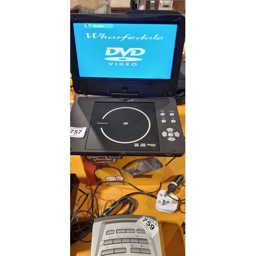 757 - Portable DVD player In Carry Case