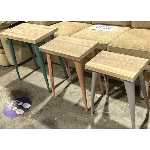 21 - Industrial Style Nest of 3 Tables (1004400)