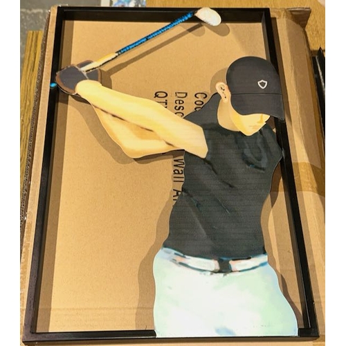 35 - 10 x Golfer Fore Metal Wall Art (2059002)