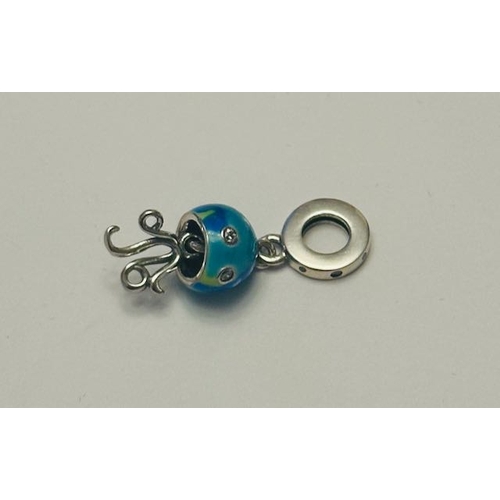 967 - Pandora Ocean Blue Jellyfish Dangle Charm