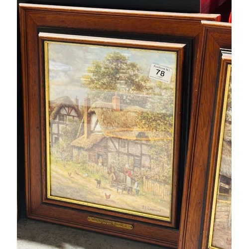 78 - Pair Of Wood Framed Vintage Prints