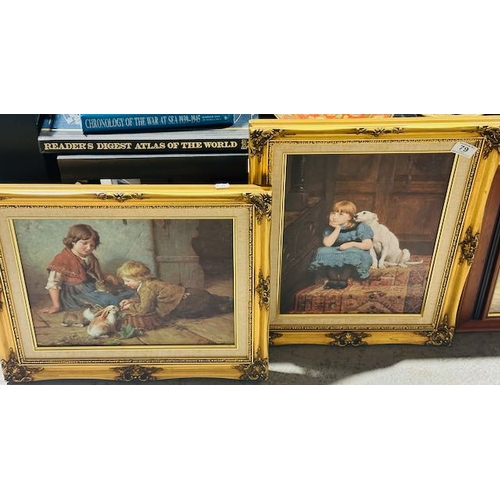 79 - Pair Of Gilt Framed Vintage Scene Prints