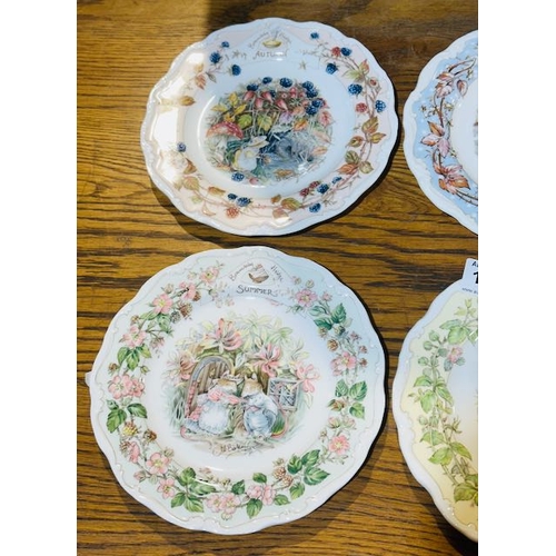 182 - Set Of 4 Royal Doulton Brambly Hedge Season Plates