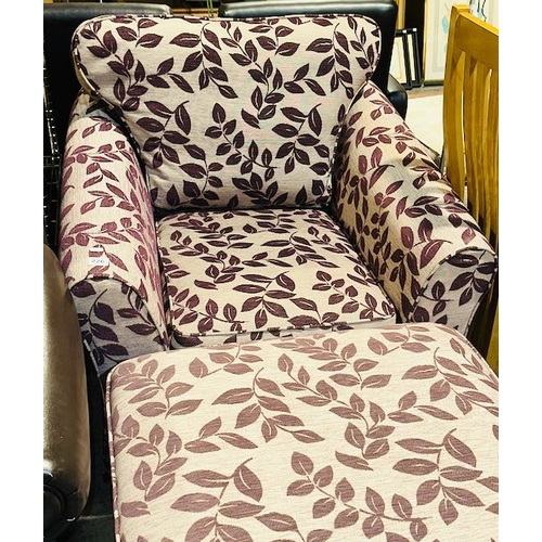 226 - Marks & Spencer Fabric Armchair With Matching Footstool