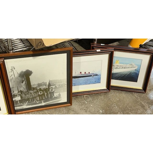 293 - 5 x Framed Nautical Prints