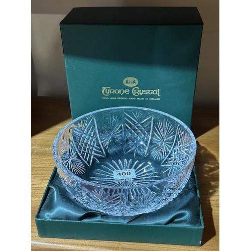 400 - Large Boxed Tyrone Crystal Bowl