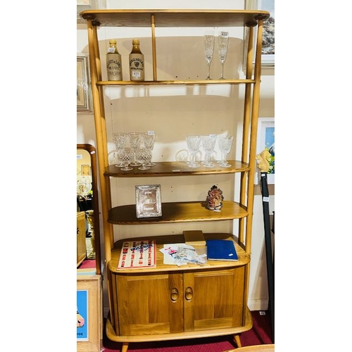 409 - Quality Blonde Ercol Display Cabinet