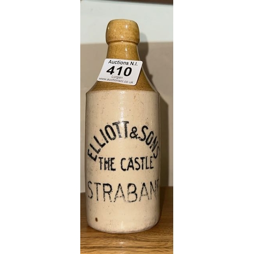 410 - Vintage Earthenware Bottle - Elliott & Sons The Castle, Strabane