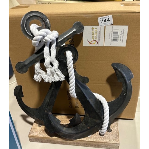 744 - Anchor Sculpture - 37x14x41cm (5810090) RRP £23