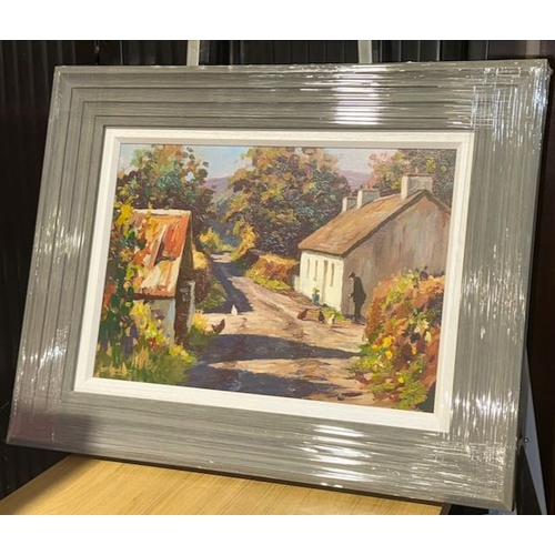 299A - Large Framed Donal Naughton Oil On Board 