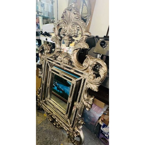 408D - Beautiful Large Gilt Framed Mirror - Approx 5' x 3'3