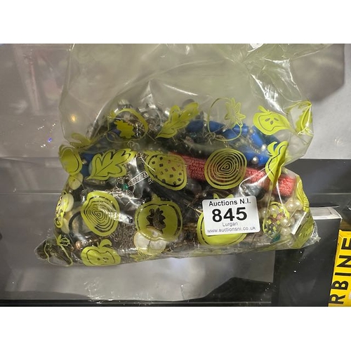 845 - Clear Bag of Dress Jewellery