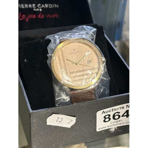 864 - Pierre cardin Boxed Watch