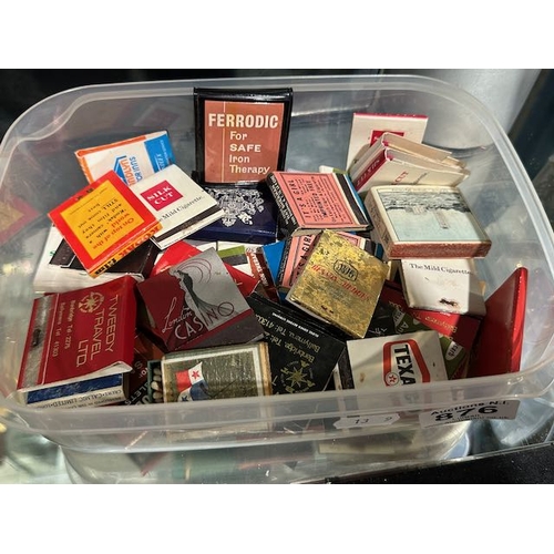 876 - Large Lot Of Old Match Boxes & Matches