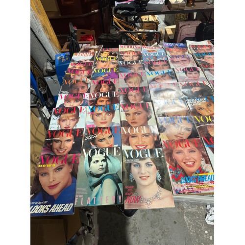 632 - 2 x Large Boxes Of Vintage Vogue Magazines from 1981+