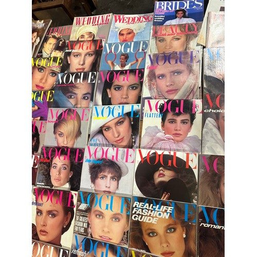 632 - 2 x Large Boxes Of Vintage Vogue Magazines from 1981+