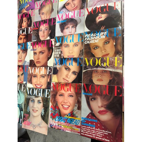 632 - 2 x Large Boxes Of Vintage Vogue Magazines from 1981+