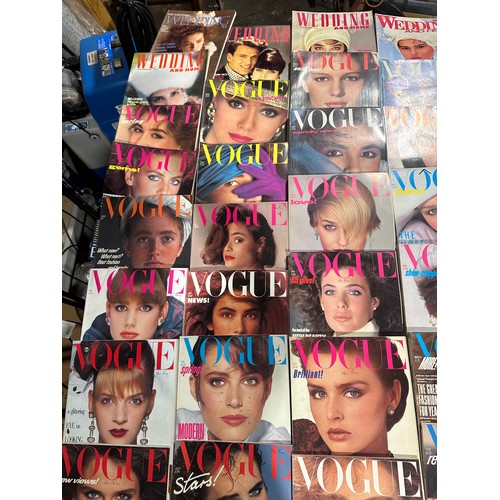 632 - 2 x Large Boxes Of Vintage Vogue Magazines from 1981+