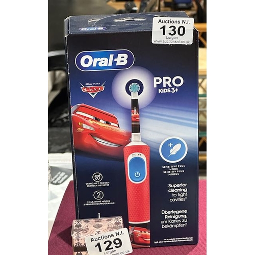 130 - Oral B Pro Kids 3+ Disney Cars Toothbrush
