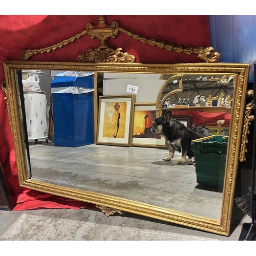 148 - Ornate Gold Gilt Bevilled Mirror