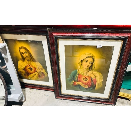 150 - Pair of Large Religious Framed Prints