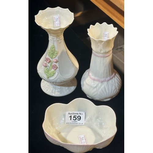 159 - Belleek Piece x3