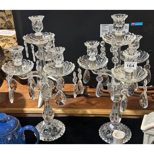 164 - Pair of Ornate 4 Branch Candleabras