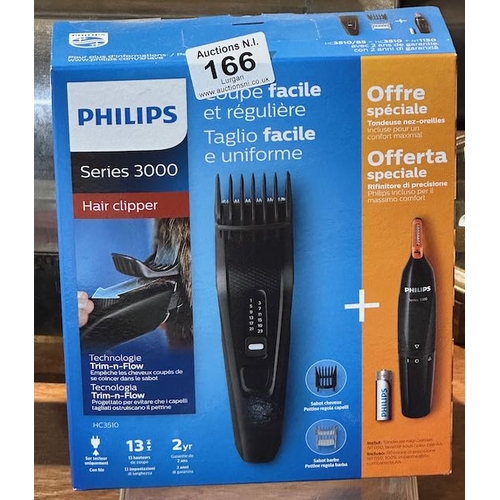 166 - Philips Series 3000 Hair Clipper with Nose Clipper