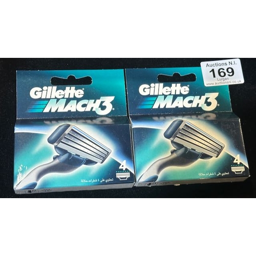 169 - 2x Pack of 4 Gillette Mach 3 Blades