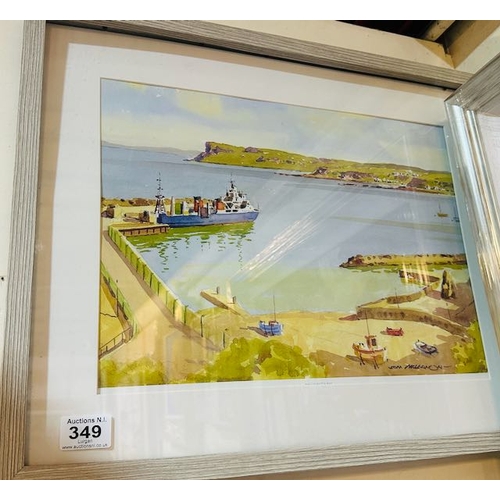 349 - Framed Sam McClarnon Print - Ballycastle Bay