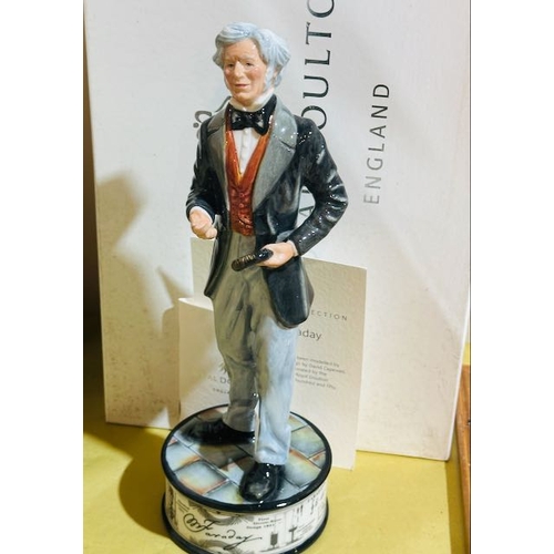 383 - Large Boxed Royal Doulton The Pioneers Collection Figurine - Michael Faraday HN 5196 With Cert