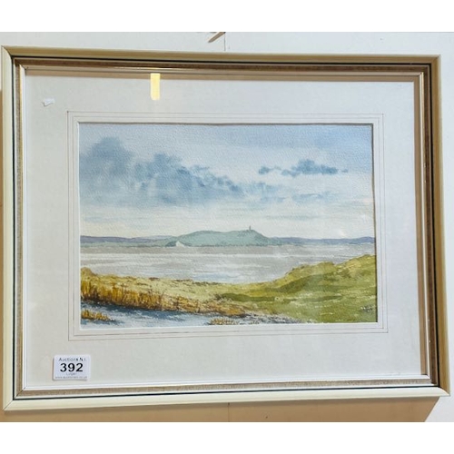 392 - Framed B. Mack Watercolour - Scrabo Tower
