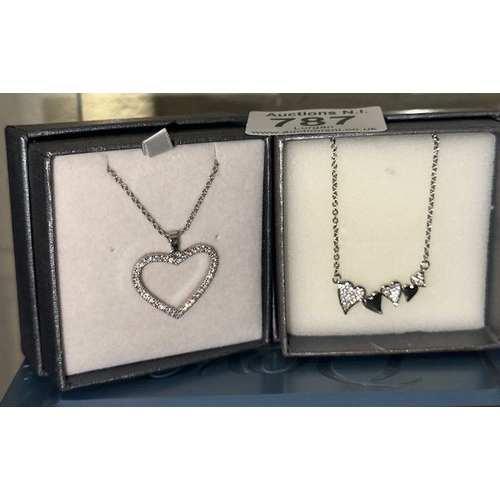 787 - 2 x Heart Pendant Necklaces