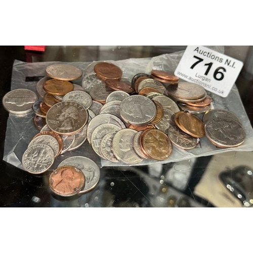 716 - Collection of Approx 80 American Coins