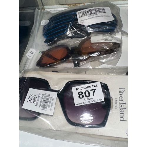 807 - Sunglasses x 3 Incl River Island Tagged