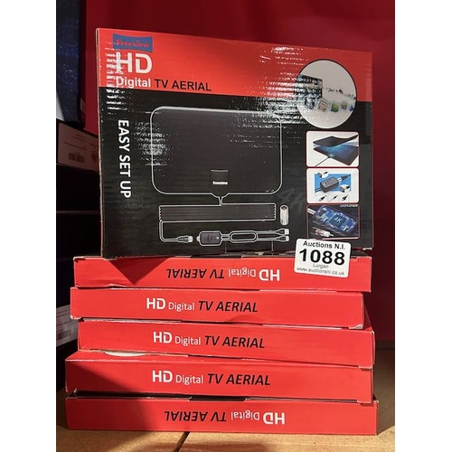 1088 - 6 x Freeview HD Digital TV Aerial - Box Sealed