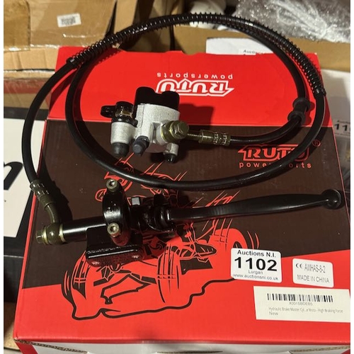 1102 - Box Sealed Rutu Powersports Hydraulic Brake Master - High Braking Force