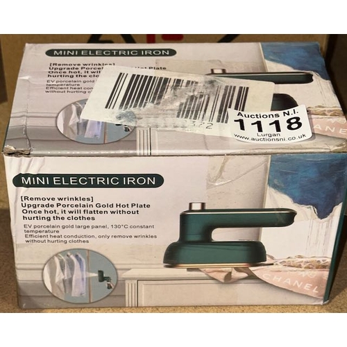 1118 - Box Sealed Mini Electric Iron