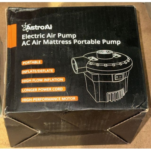 1121 - AstroAi Electric Air Pump/AC Air Matress Portable Pump - Box SEaled