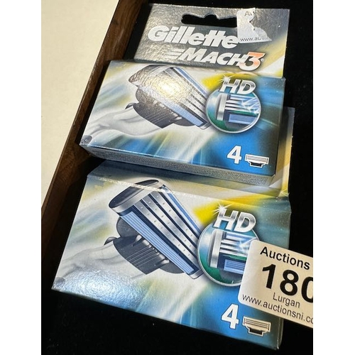 180 - 2x Gillette Mach 3 Blade 4pk