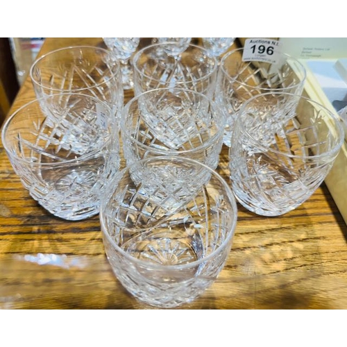 196 - 7x Waterford Crystal Glasses