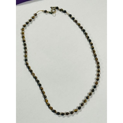 1019 - 1/20th 14k Tigers Eye Necklace